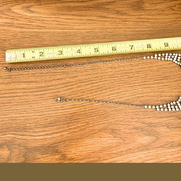 Vintage Style Rhinestone Necklace Black and Clear Crystal Statement Choker - Picture 6 of 6